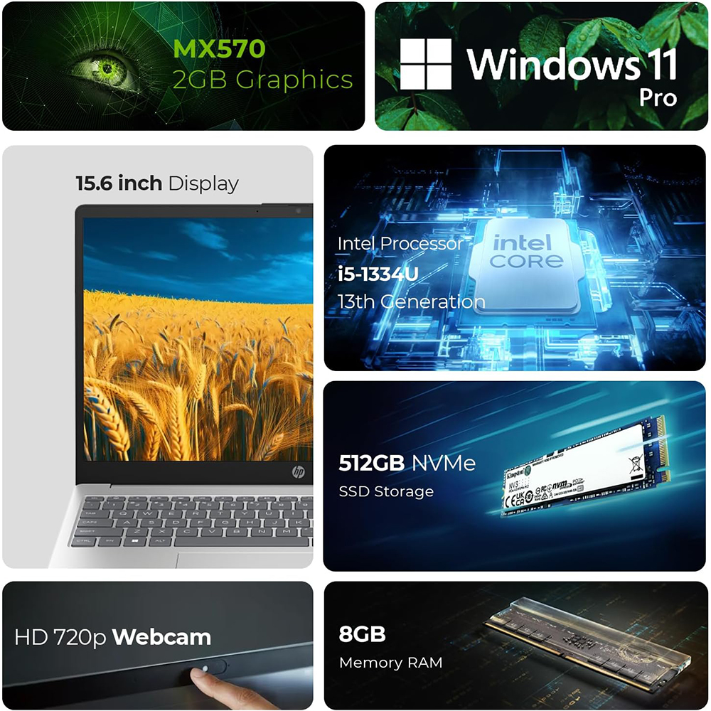 لابتوب core i5 - 8GB RAM - 512 SSD HP Laptop 15-fd0362nia - الصورة 6