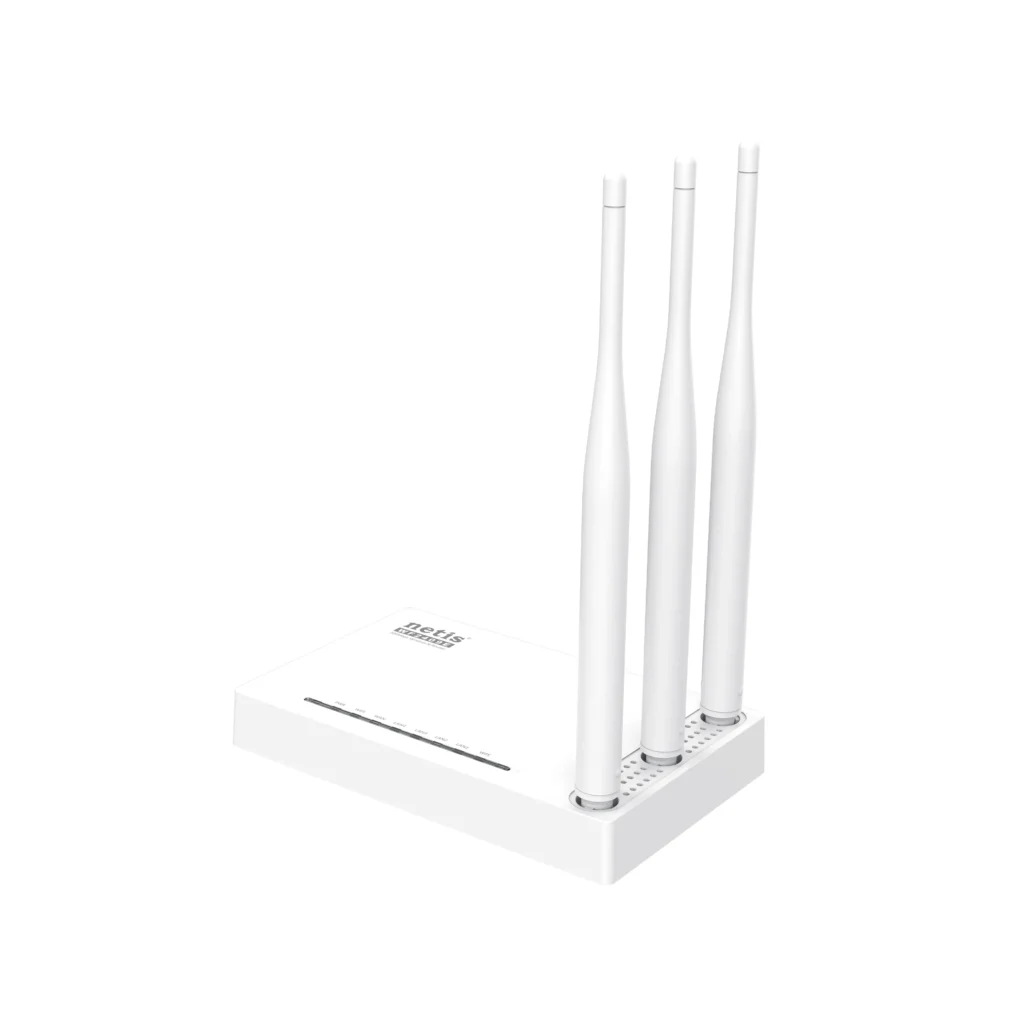 راوتر Netis WF2409E N300 أبيض بثلاث هوائيات خارجية 5dBi وسرعة واي فاي 300Mbps