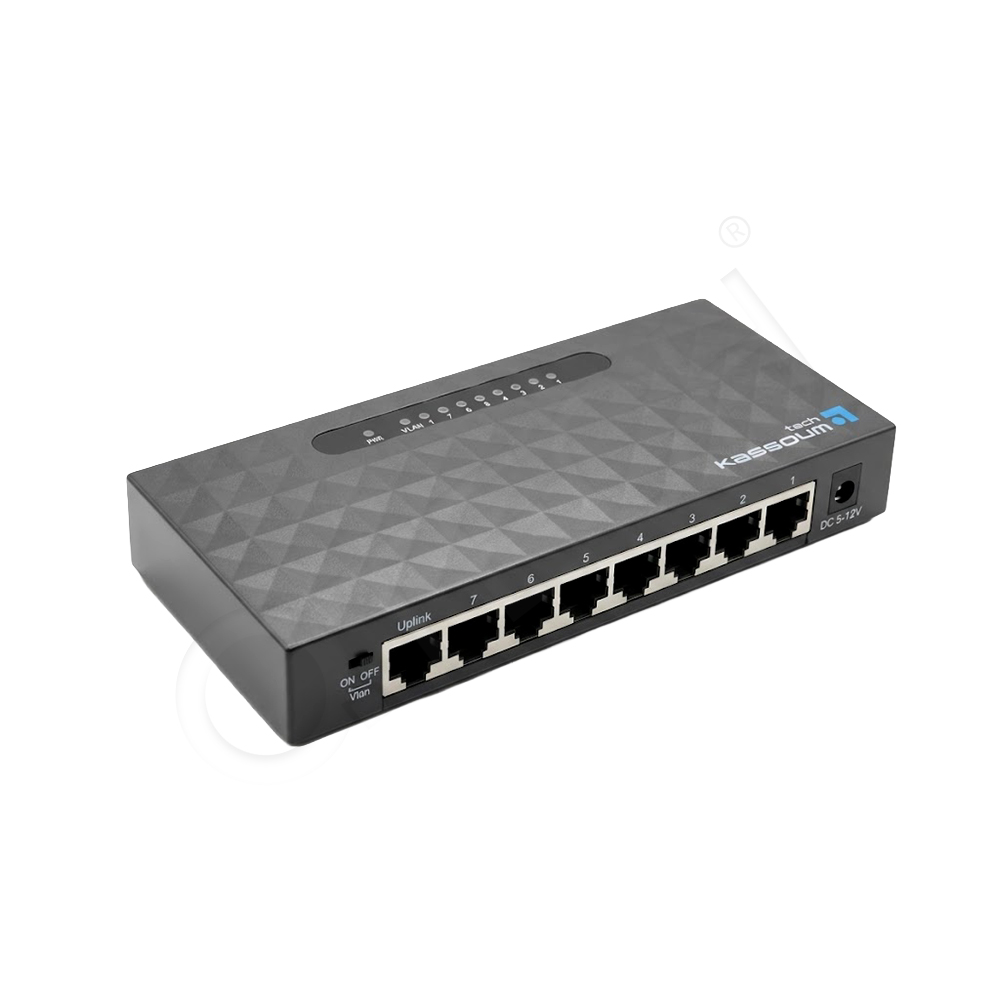 سويتش شبكة 8 منافذ Gigabit 10/100/1000 Mbps – Kassoum Tech