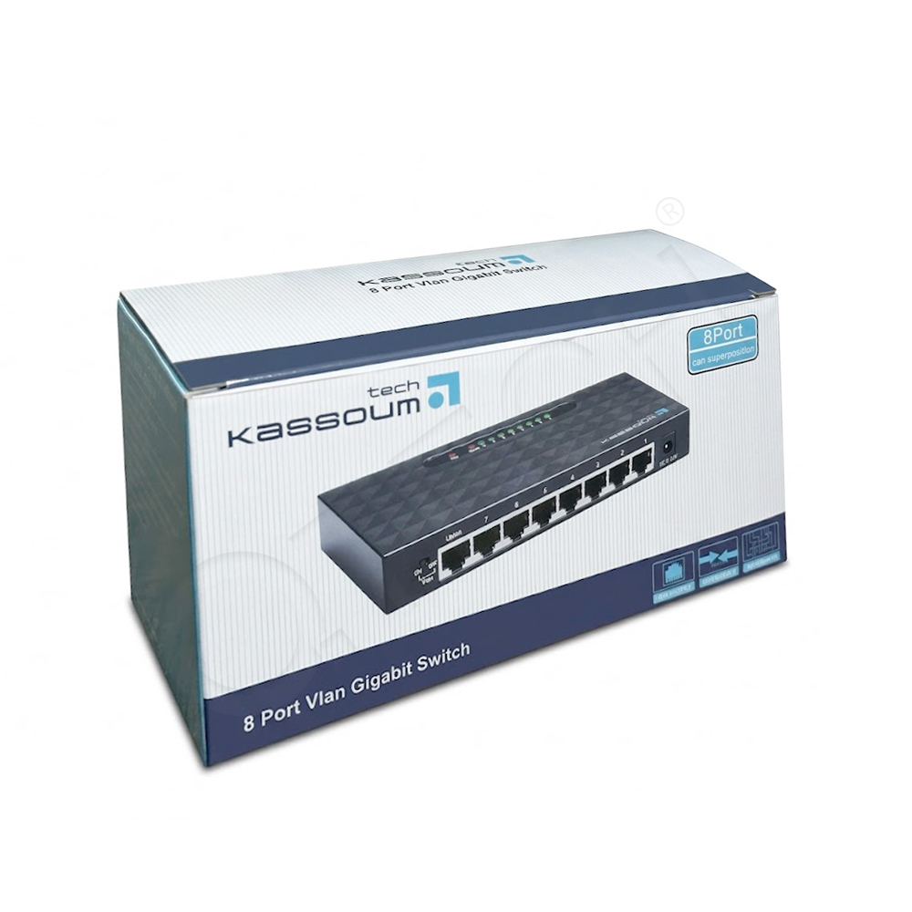 سويتش شبكة 8 منافذ Gigabit 10/100/1000 Mbps – Kassoum Tech - الصورة 4