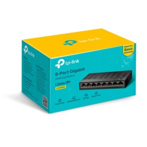 سويتش (موزع شبكة) TP-Link LS1008G – محول شبكة مكتبي بـ 8 منافذ Gigabit