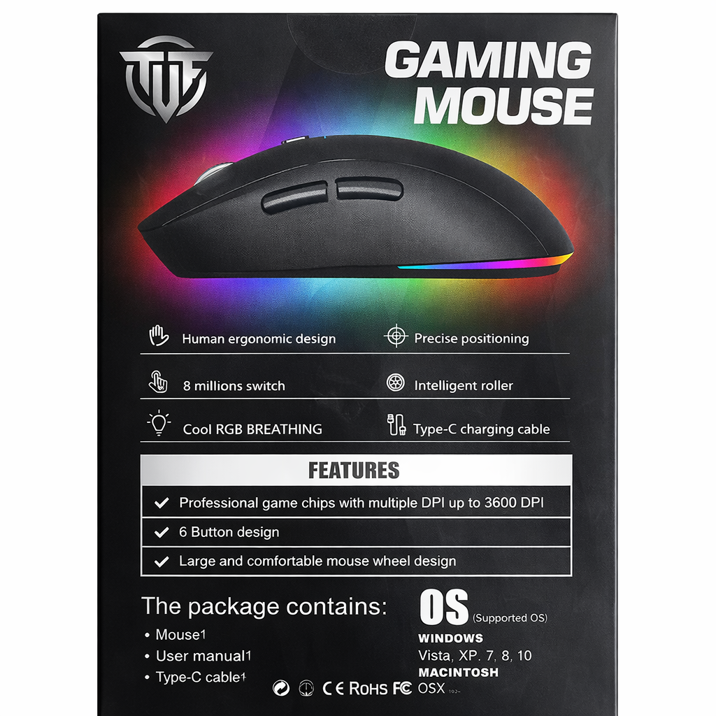 ماوس ألعاب TUF TM07A Gaming Mouse – RGB | 3600 DPI - الصورة 2
