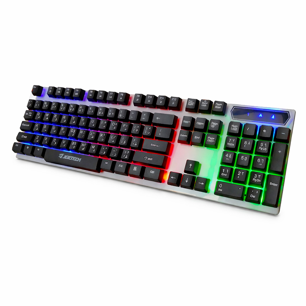 كيبورد ألعاب JERTECH K358 – Rainbow Backlight Gaming Keyboard