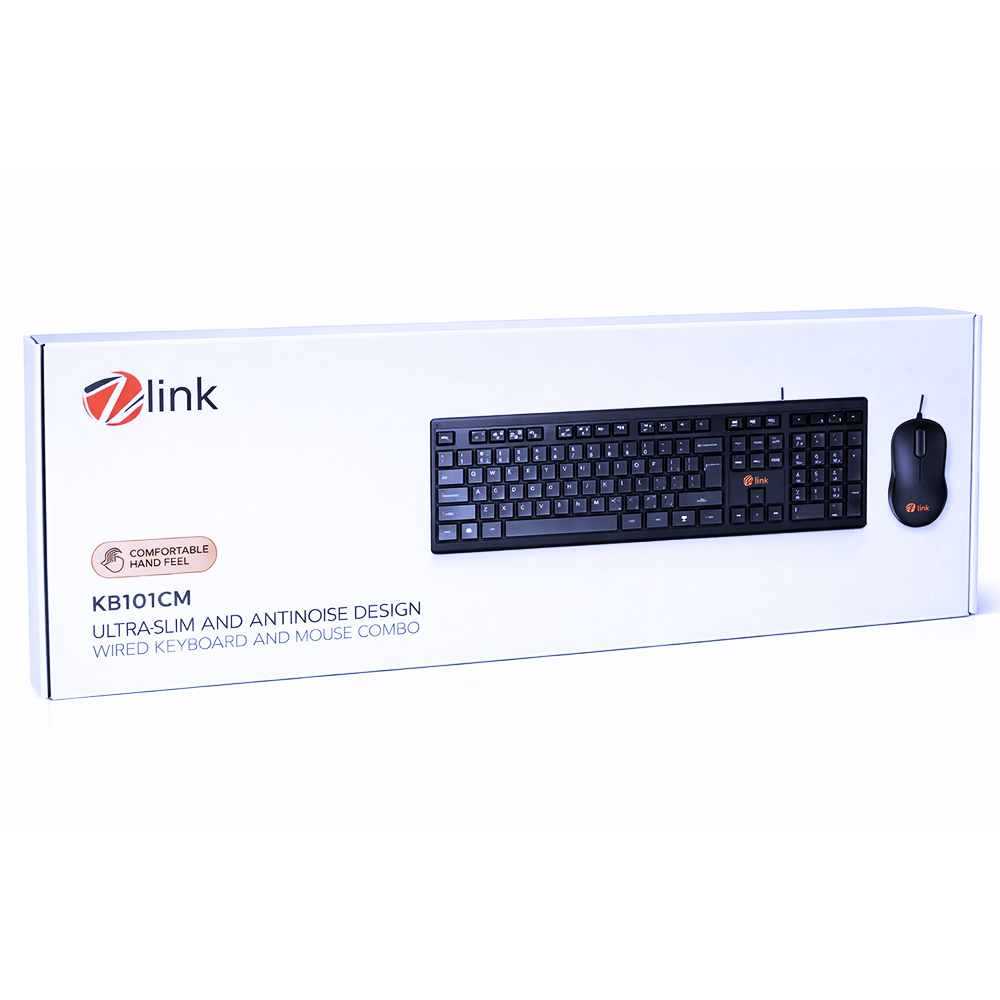 مجموعة كيبورد وماوس ZLink KB101cm – USB - الصورة 2