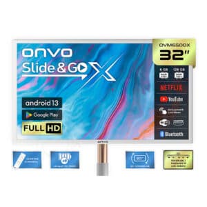 شاشة ذكية متحركة تعمل بالبطارية مع شاشة لمس Onvo 32OVM6500X Slide&GoX 32