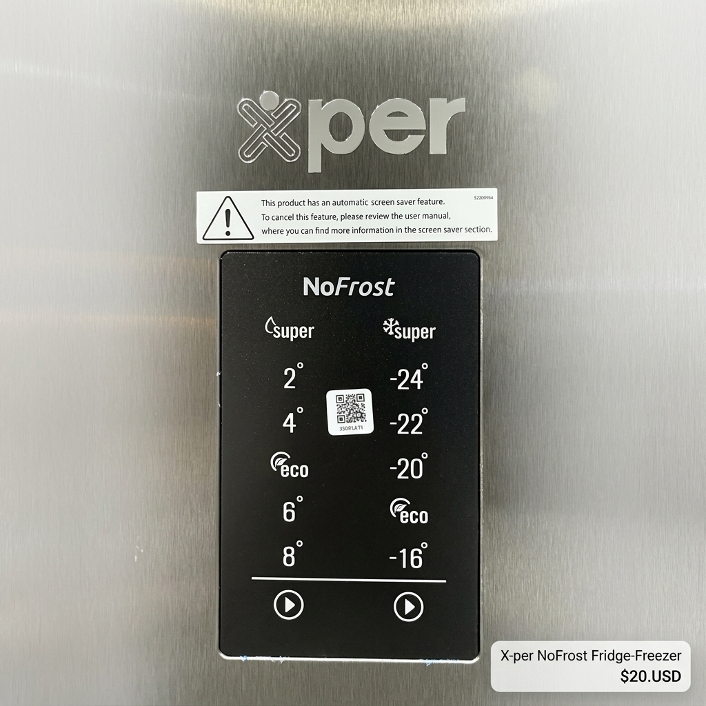 براد XPER DXG94 بفريزر سفلي 24 قدم مكعب Dark Inox Bottom Freezer Refrigerator - الصورة 3